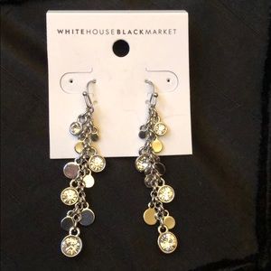 Silver and Crystal Drop Earrings